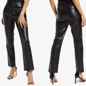 Good American Faux Black Leather Pants- New With Tags